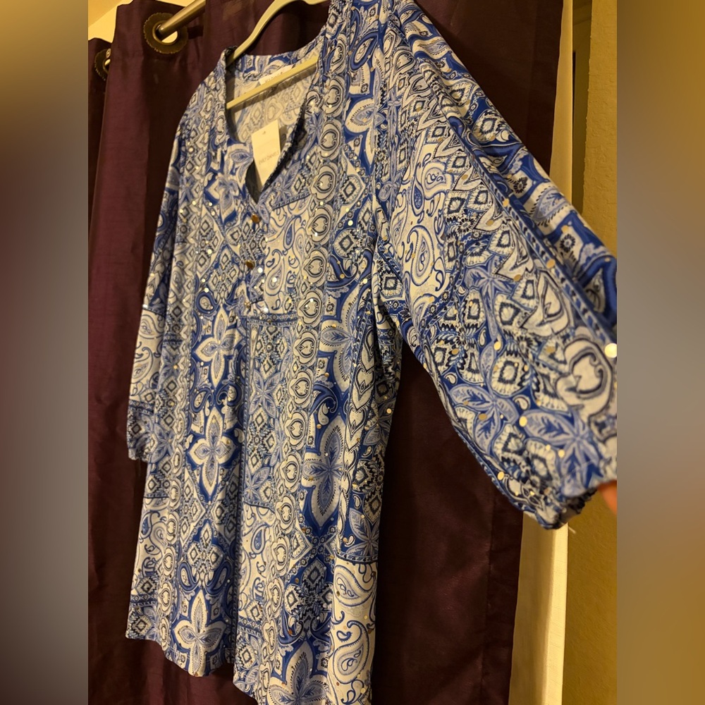 Patterned Blouse NWT - image 2